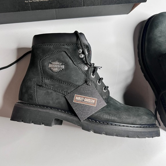 Harley-Davidson Badlands‎ Mens Black Leather Boots D91005 Size 10 NIB main image 10